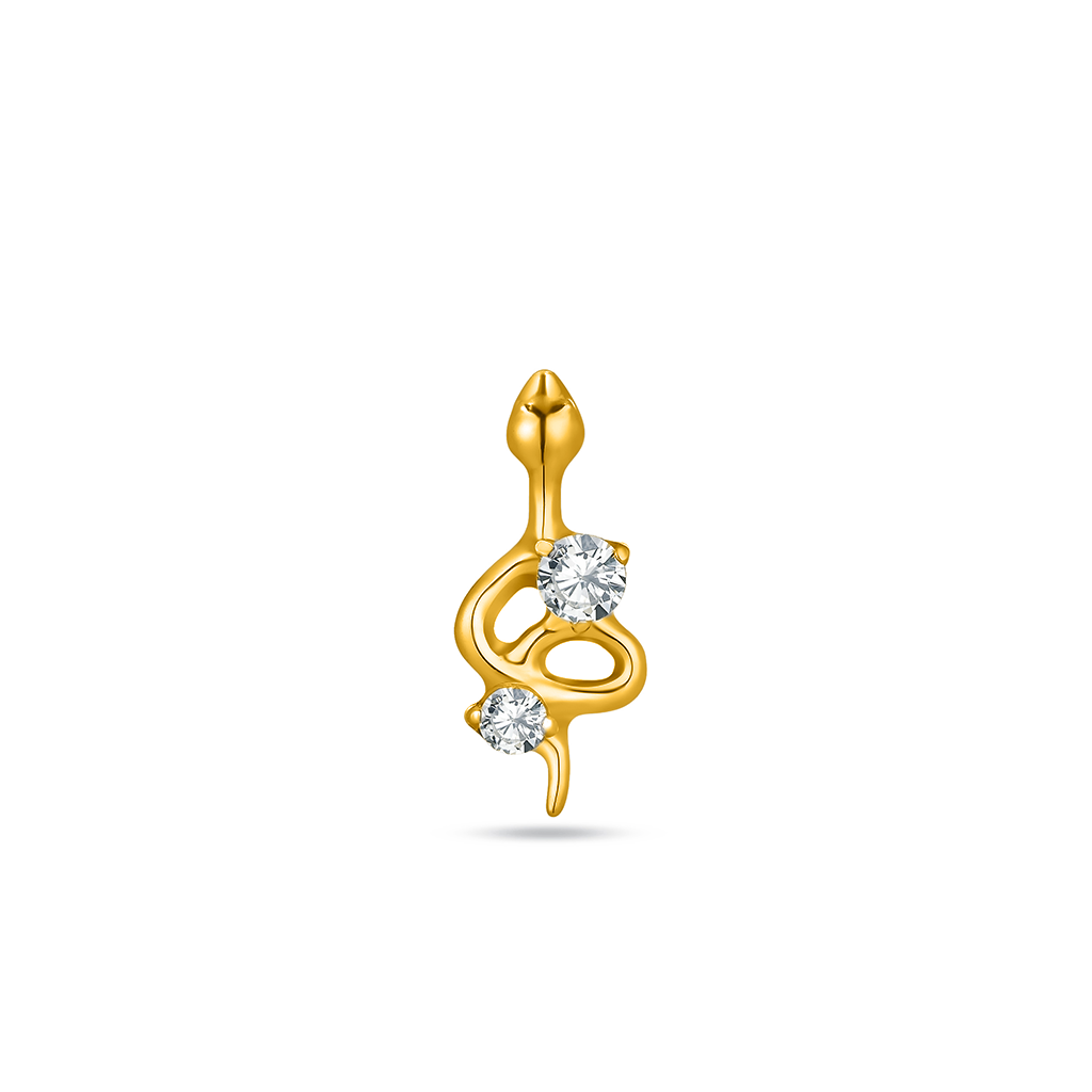 18k V-Gold Boa Snake Flatback