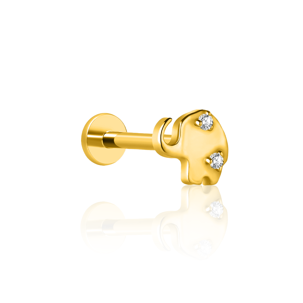 18k V-Gold Dumbo Elephant Flatback