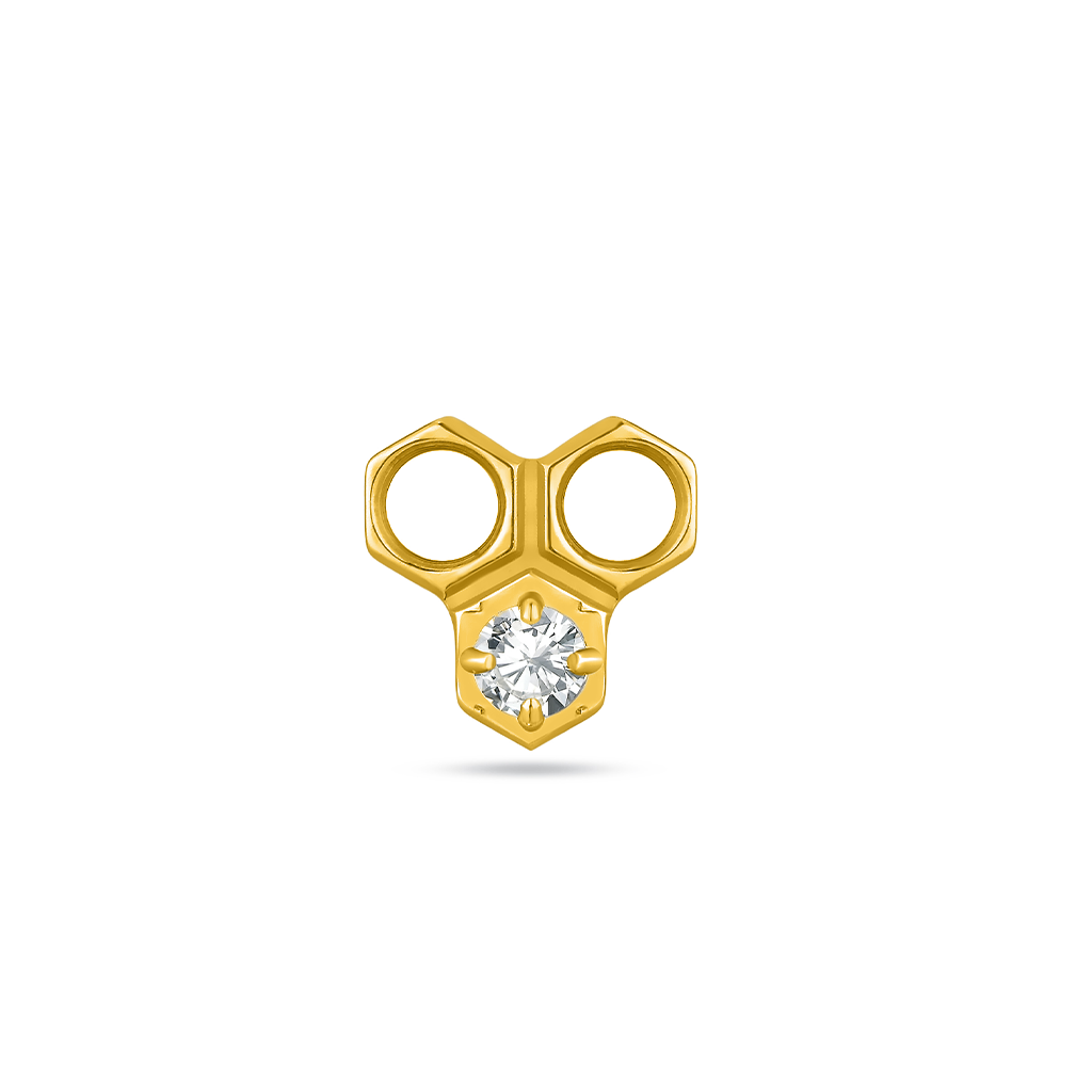 18k V-Gold Honey Flatback