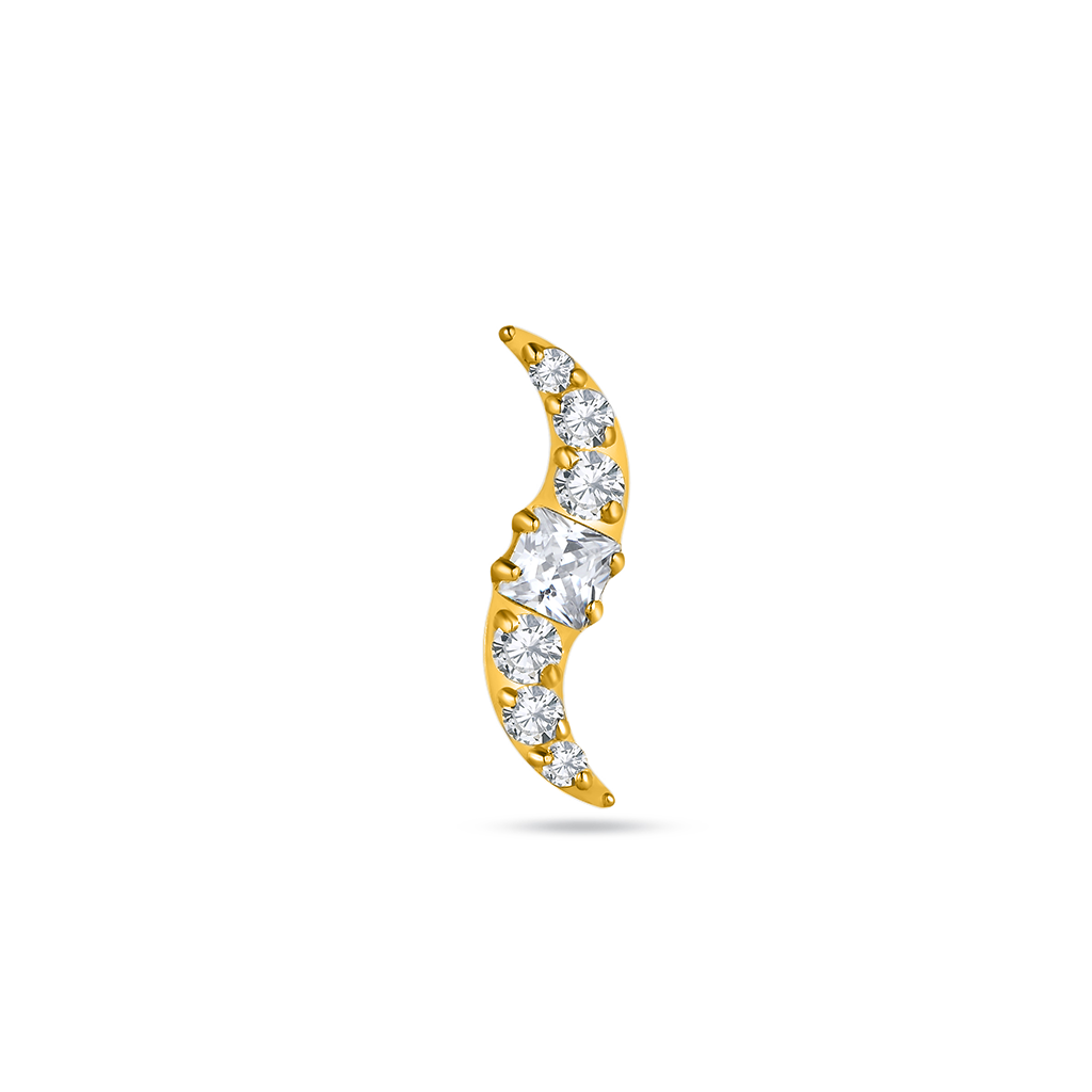 18k V-Gold Wave Flatback