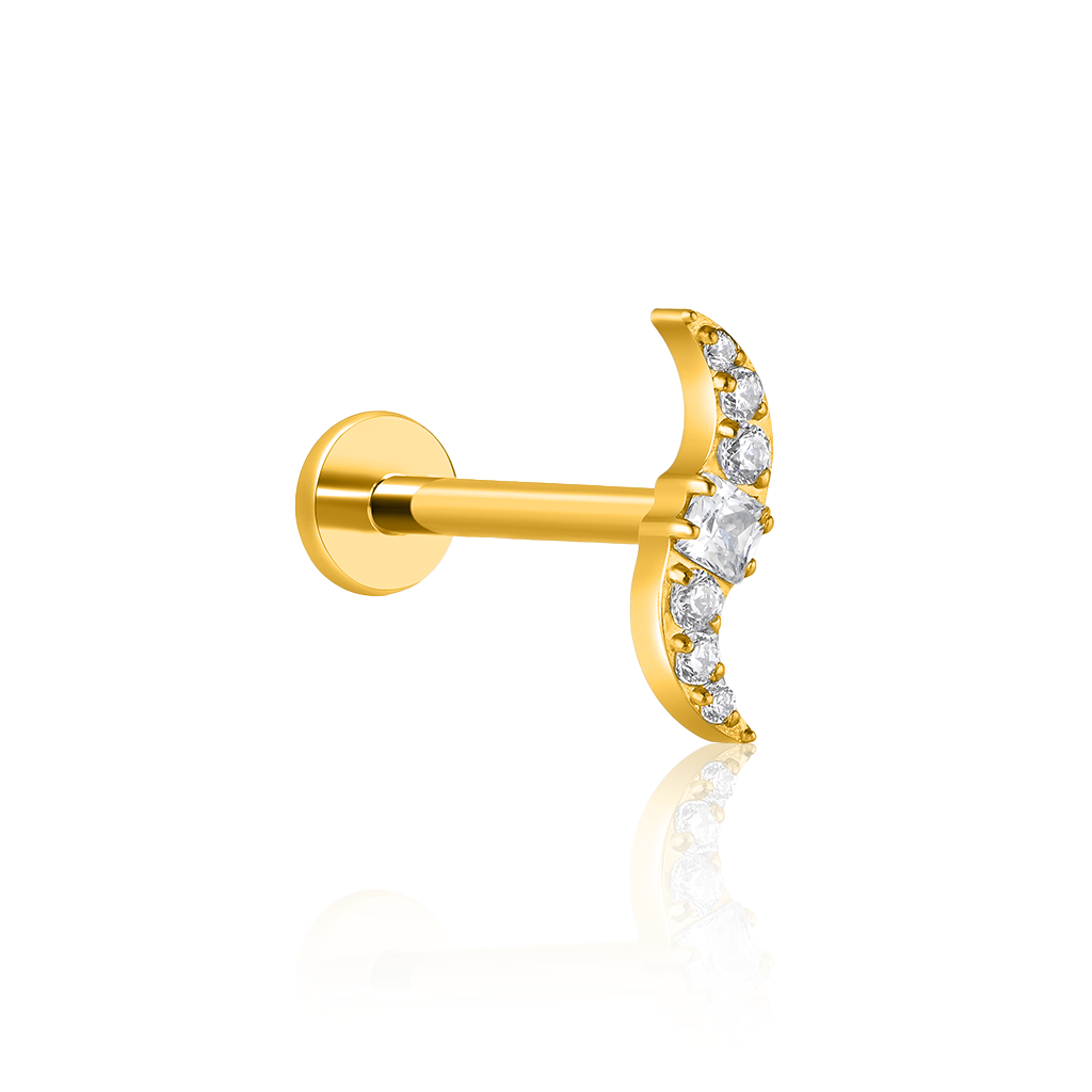 18k V-Gold Wave Flatback