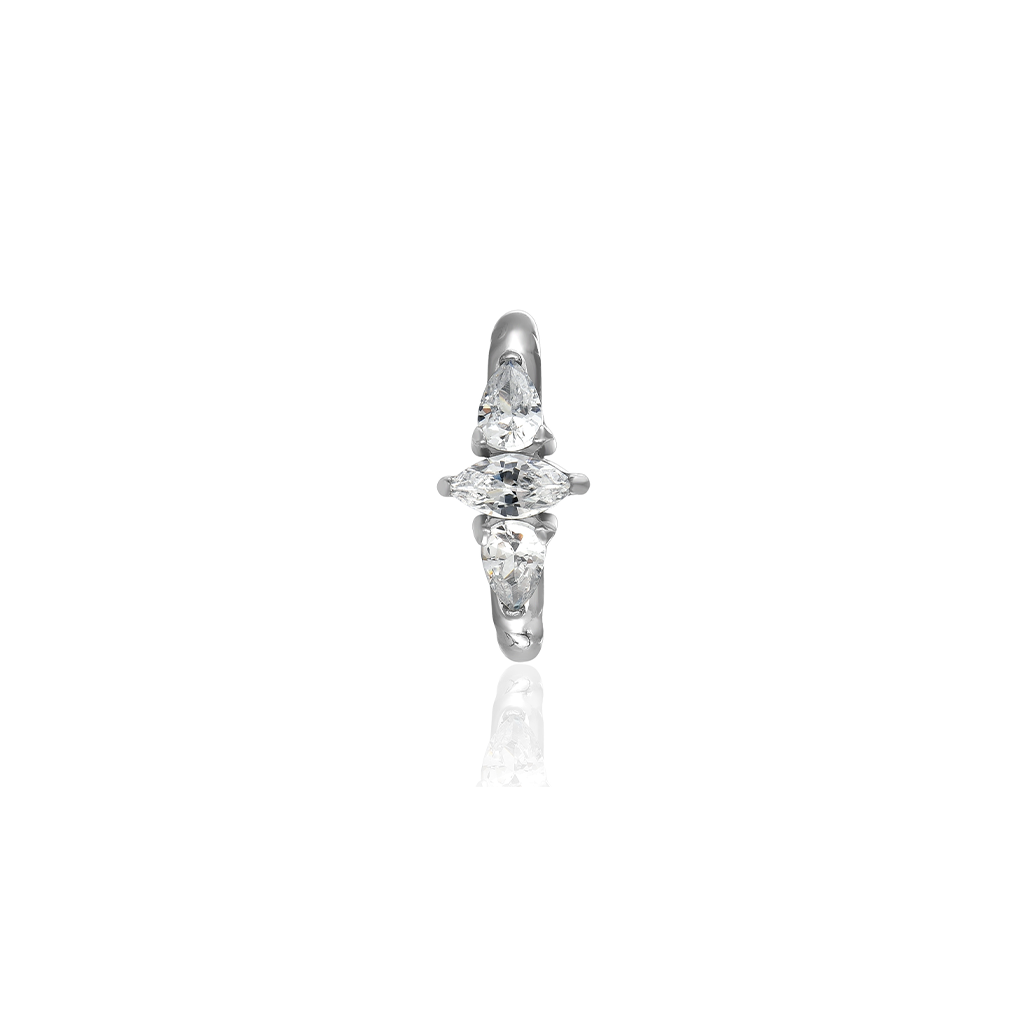 Titanium Navel Clicker 3 Stone