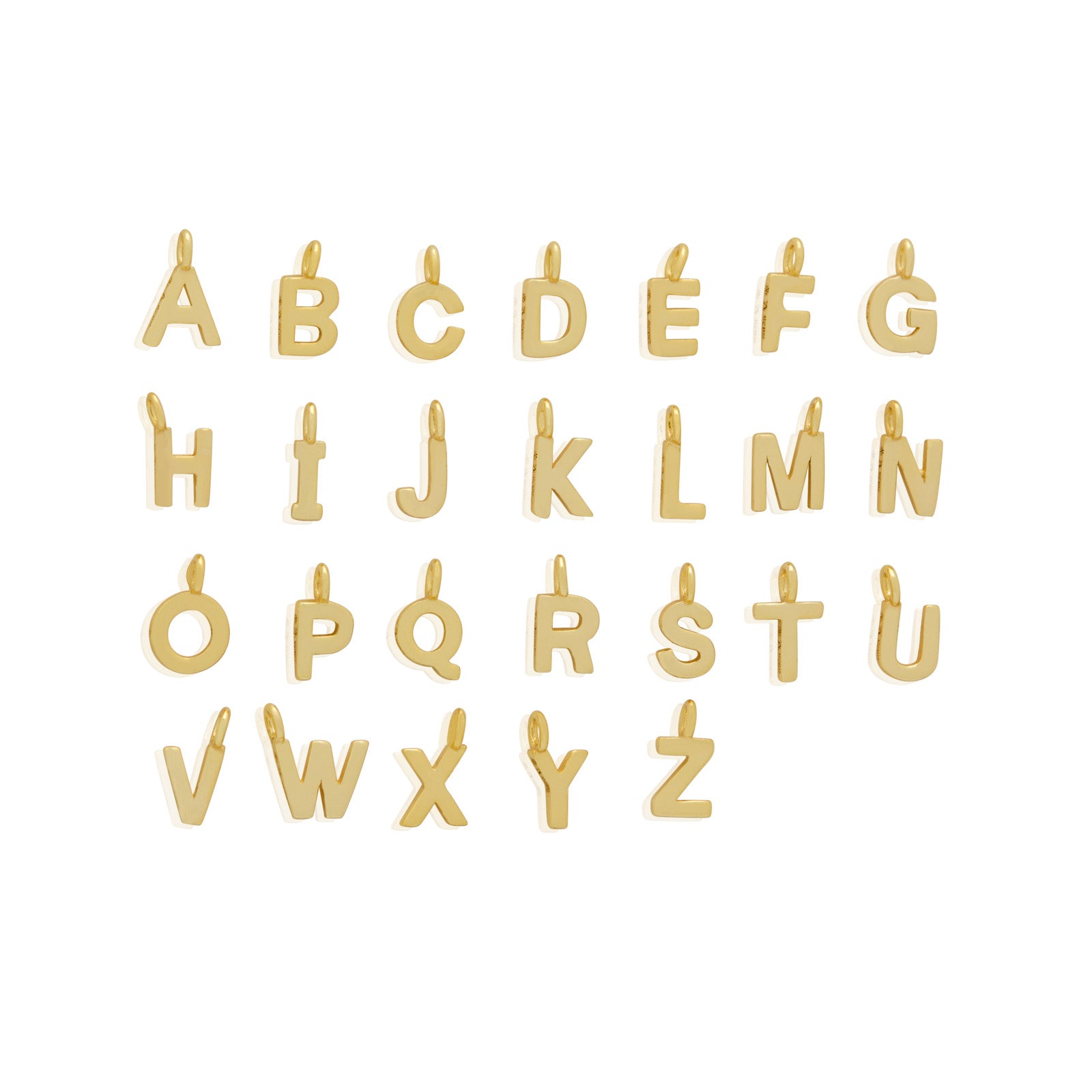 14kt Gold Vermeil Permanent Charm - Letters