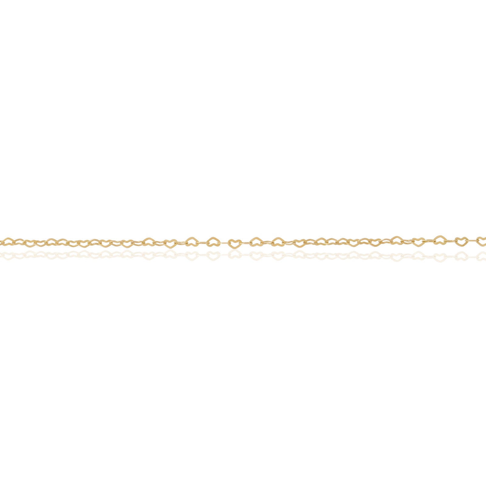 14k Solid Gold Soldered Chain - Hearts