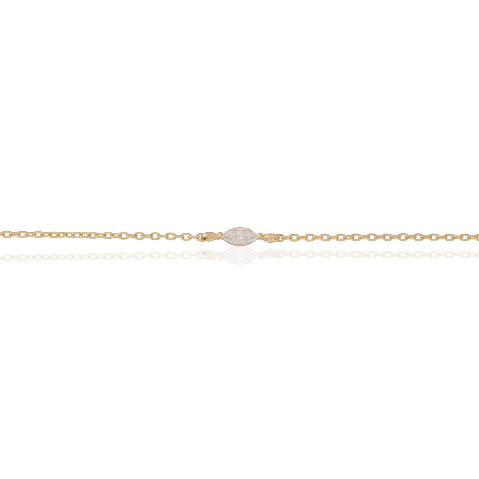 14kt Yellow Gold Marquise Crystal Bracelet