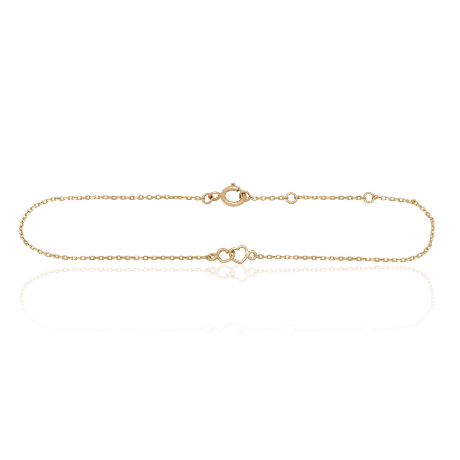 14kt Yellow Gold Heart Bracelet