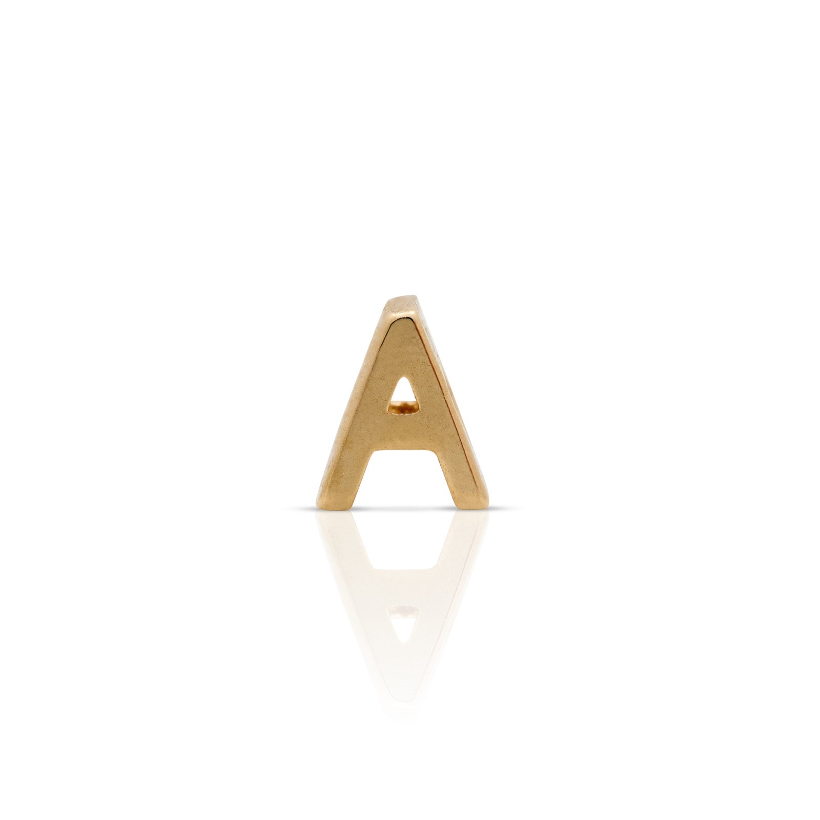 14kt Solid Gold Charm Slider Letter