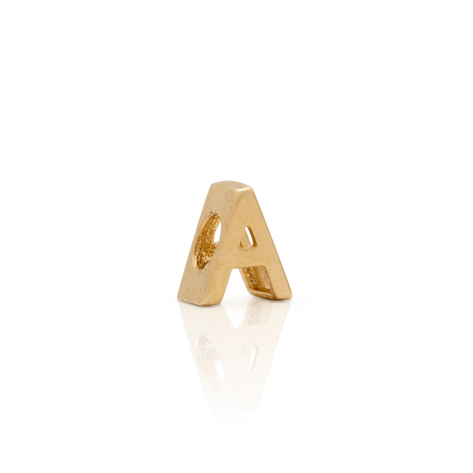 14kt Solid Gold Charm Slider Letter