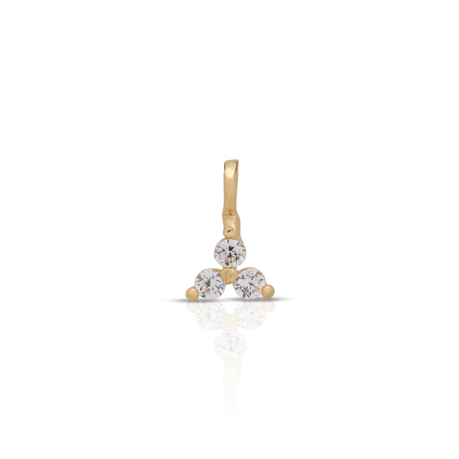 14kt Solid Gold Charm Jewelled Trio