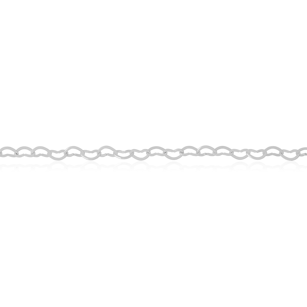 Sterling Silver Soldered Chain - Hearts