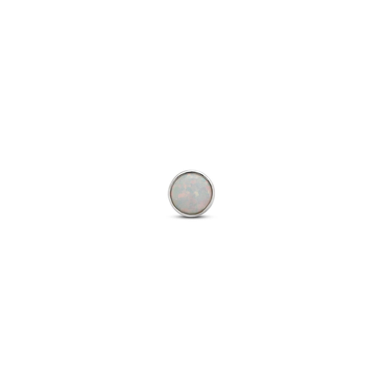 14kt White Gold Flatback - Opal