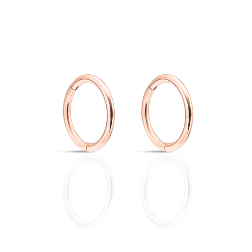 Rose Gold PVD Ear Sleepers - Pair