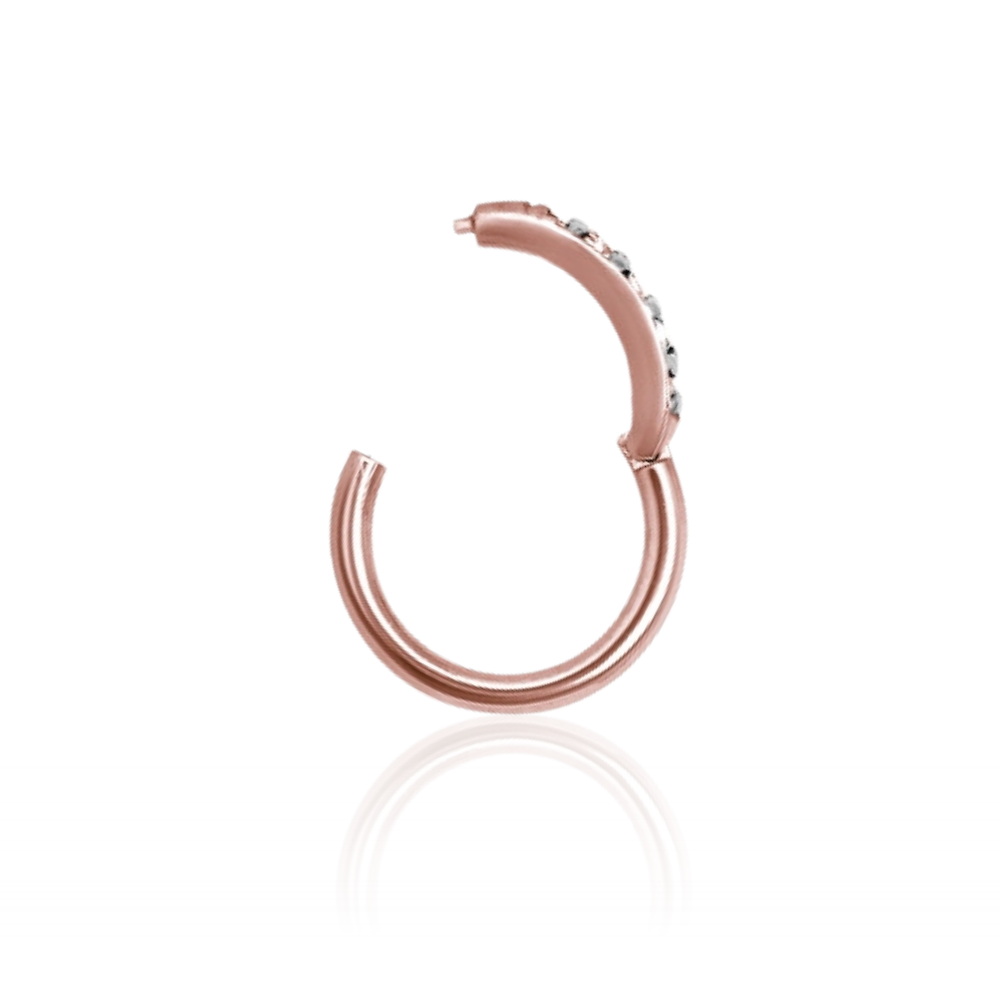 Rose Gold Jewelled Hinged Segment