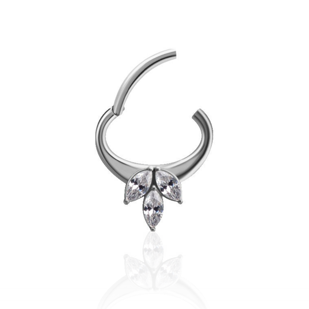Trio Marquise Daith Hinged Ring