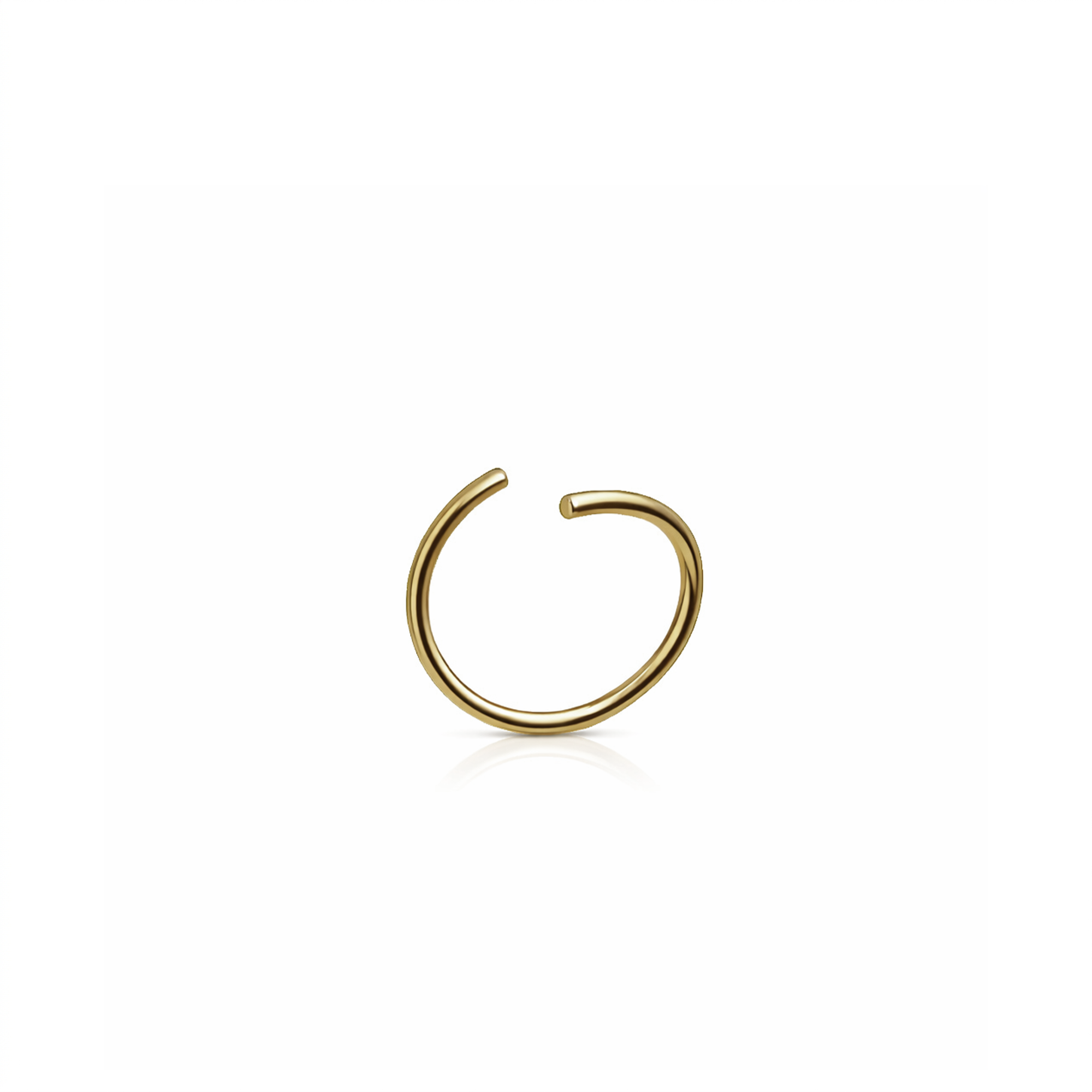 Zircon Gold Continuous Nose Ring