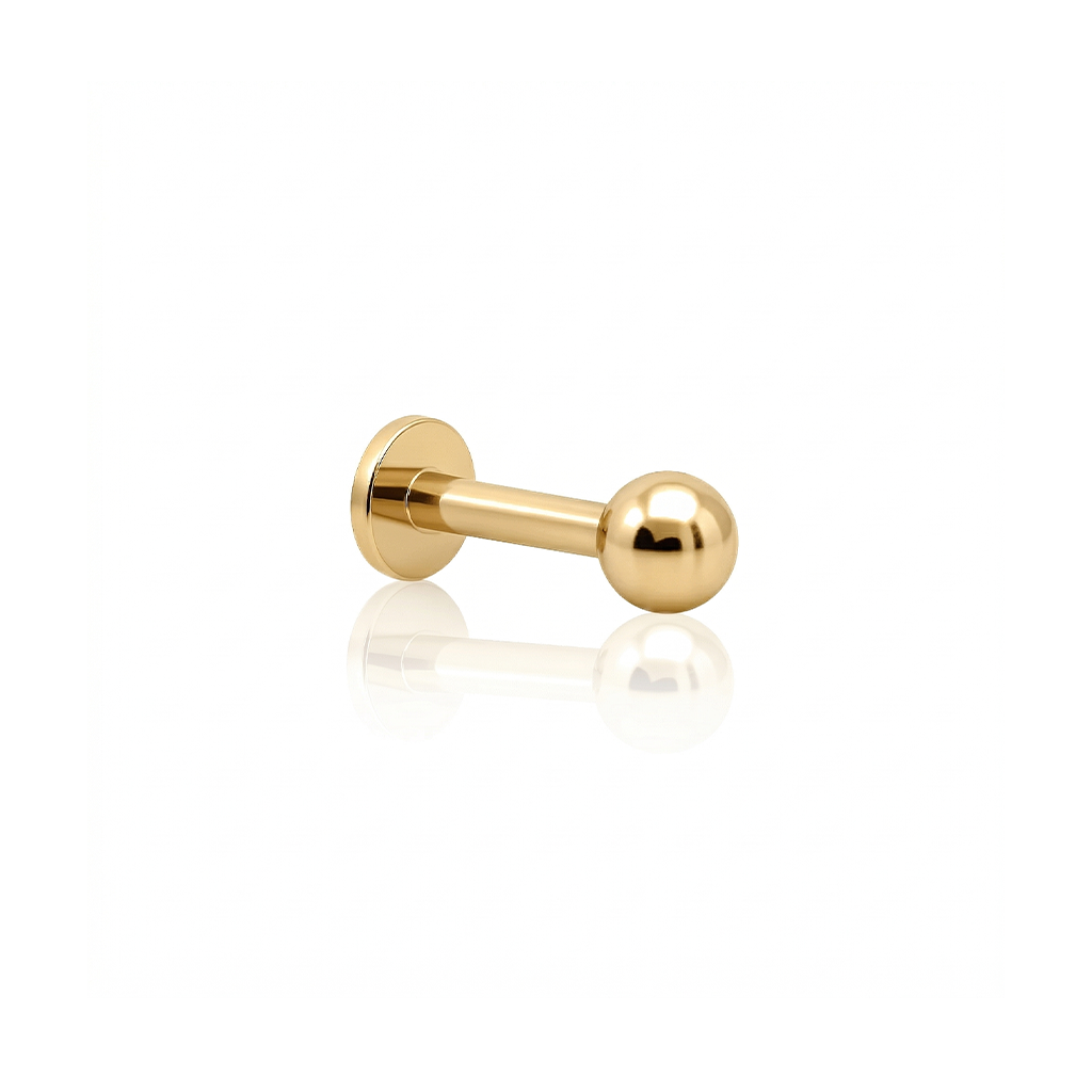 External Thread Zircon Gold Flatback
