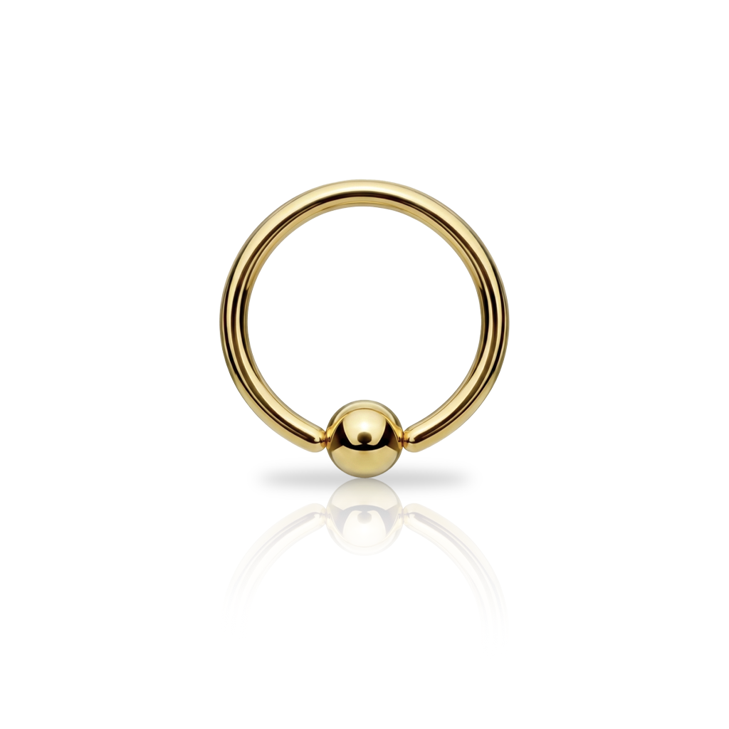 Zircon Gold Fixed Ball Continuous Ring