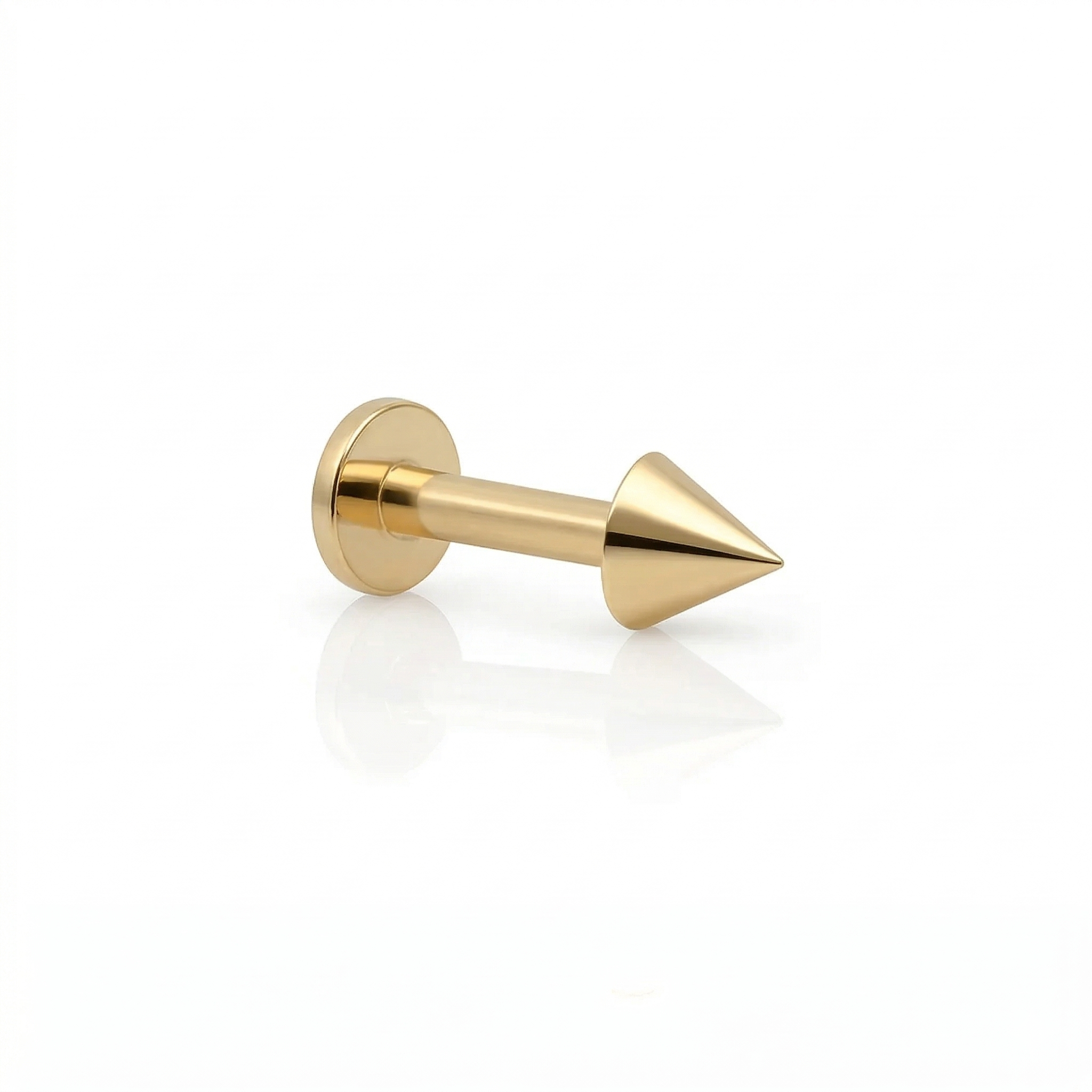External Thread Zircon Gold Spike Flatback