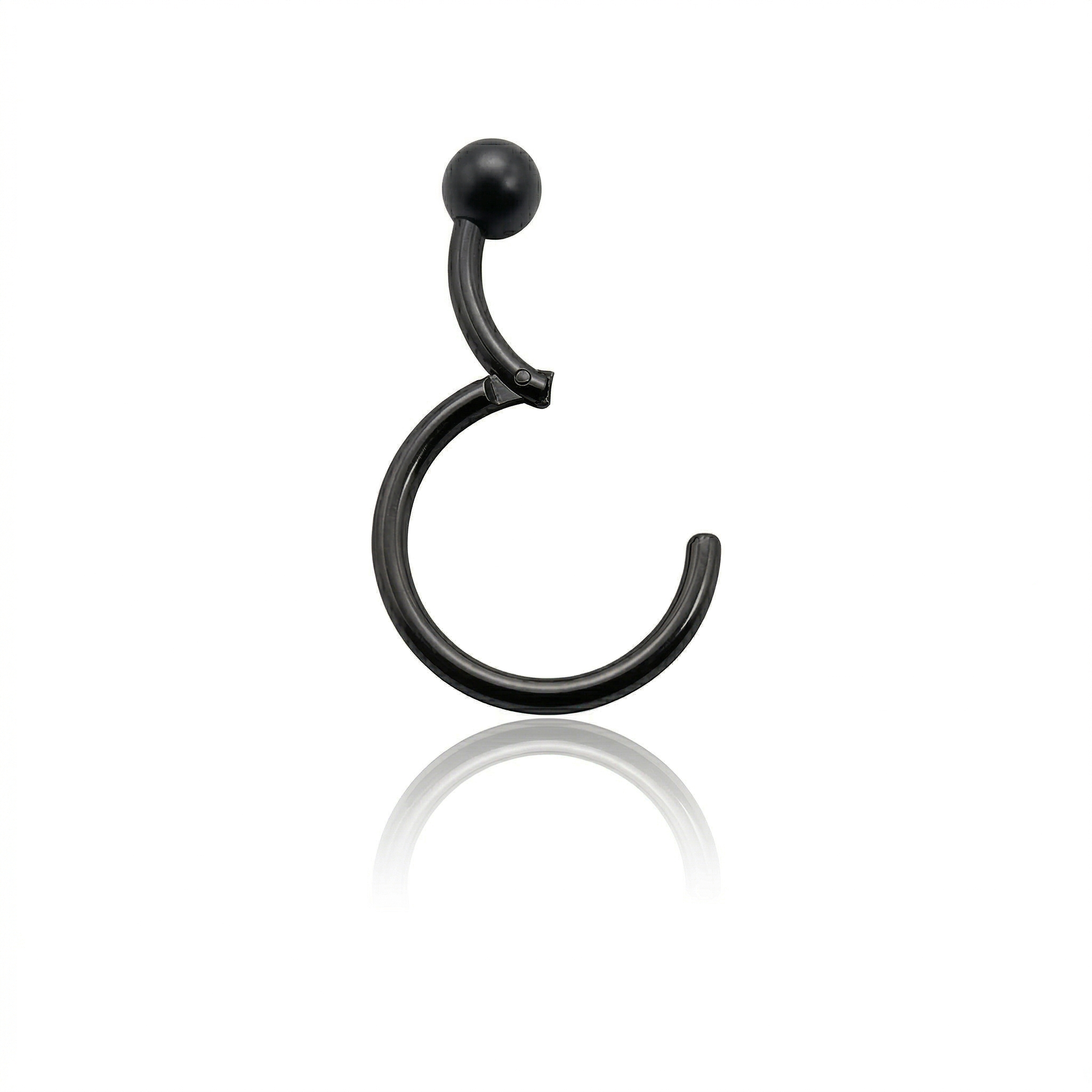 Black Hinged Captive Bead Ring