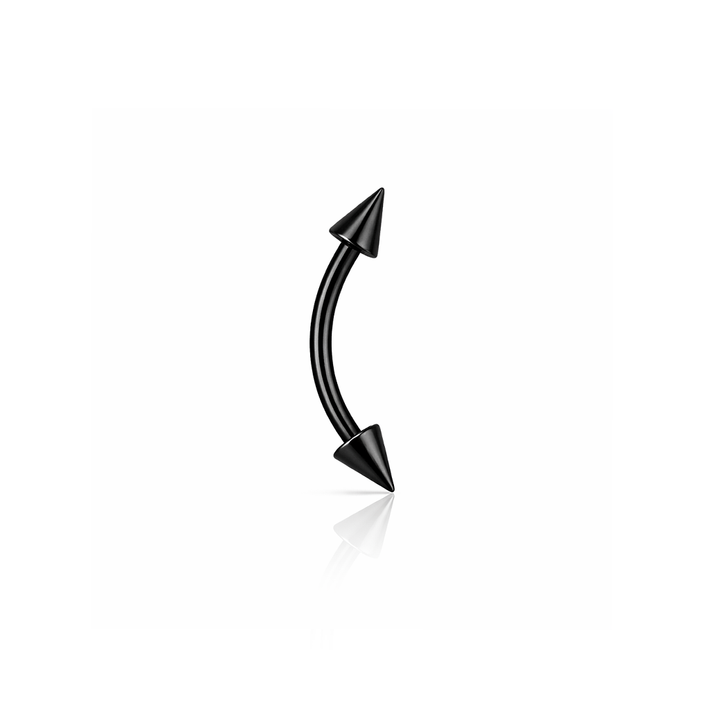 Blackline External Curved Barbell w Spikes