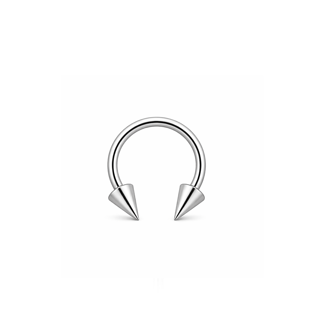 Surgical Steel  External Thread Spike Horseshoe