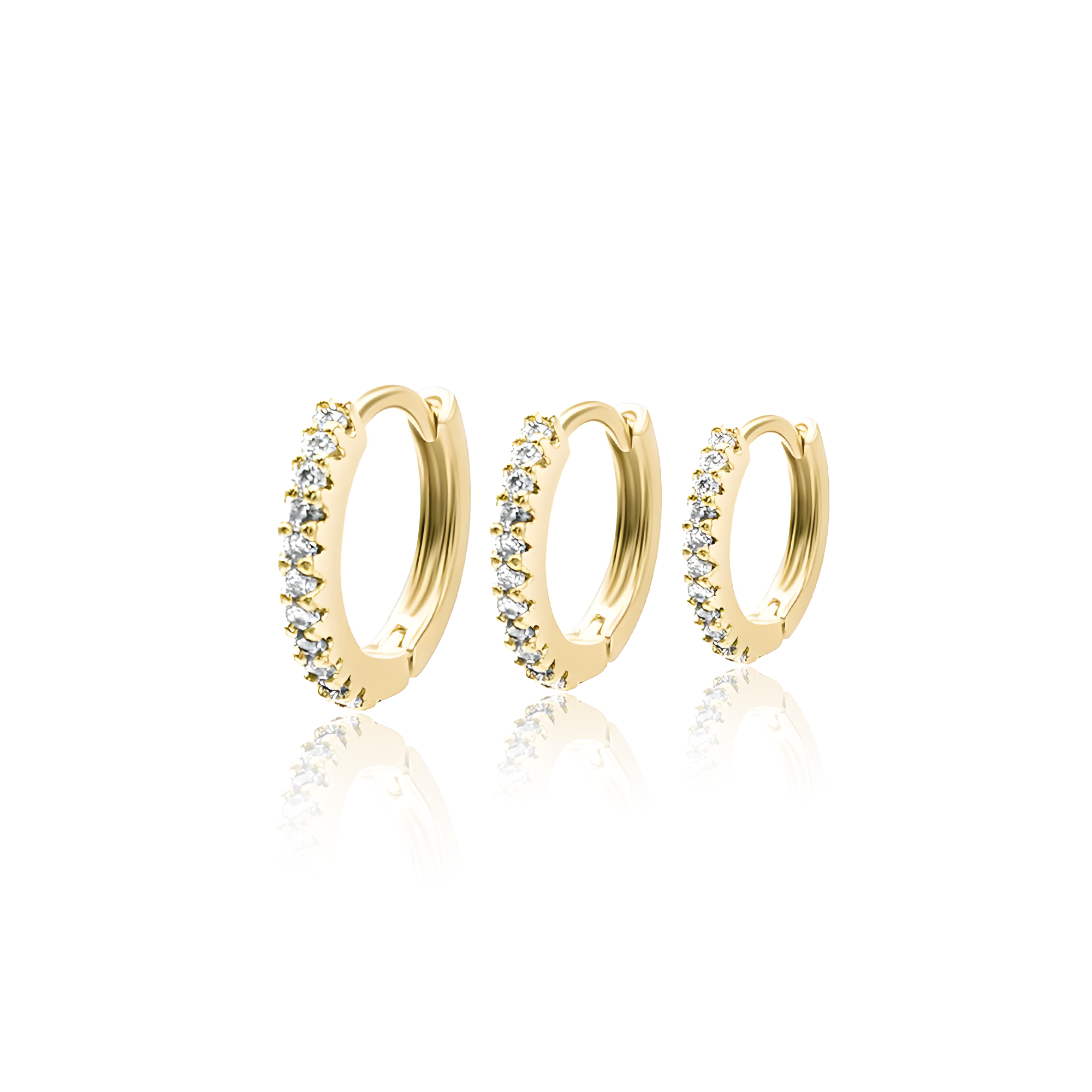 Curated Ear Stack - Crystal Hoops in Small | Medium | Large