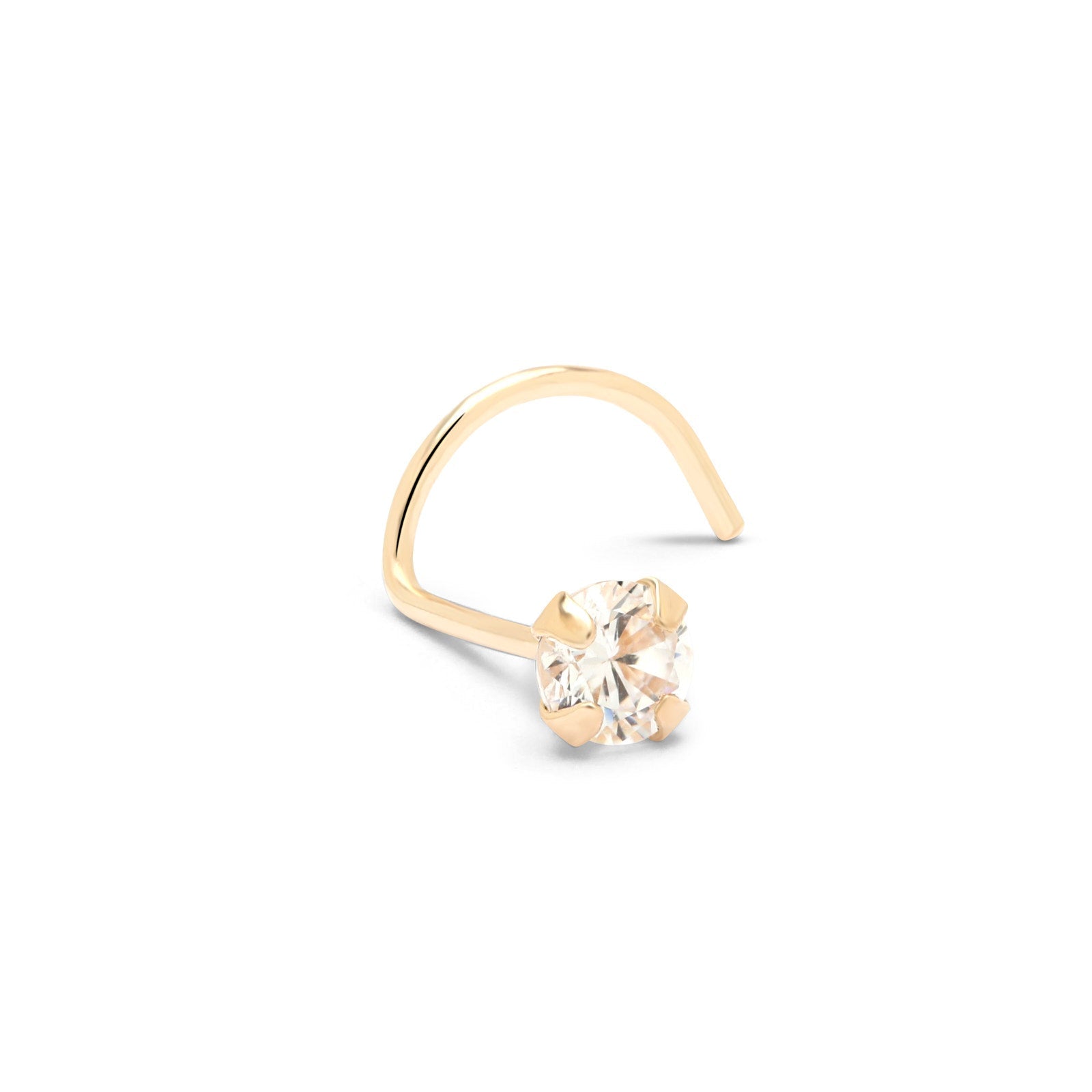 14kt Gold Claw Set Nose Stud
