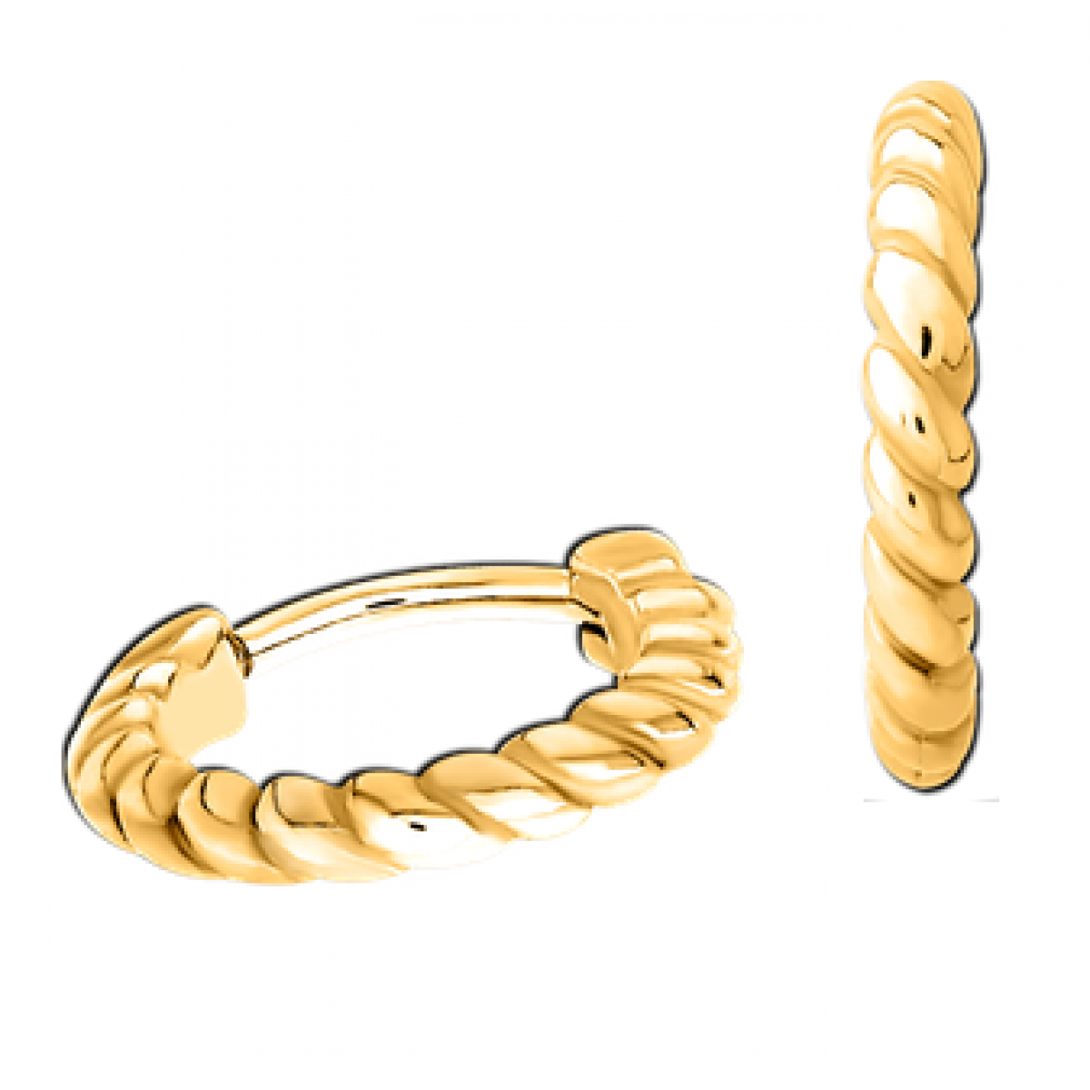 V-Gold Carved Hinged Ring