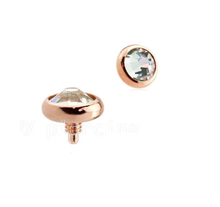 Rose Gold Jewelled Dermal Top