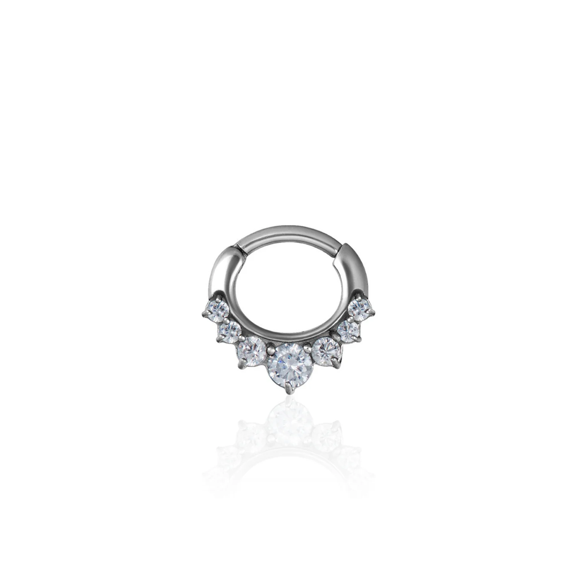 7 Prong Jewelled Clawed Hinged Ring