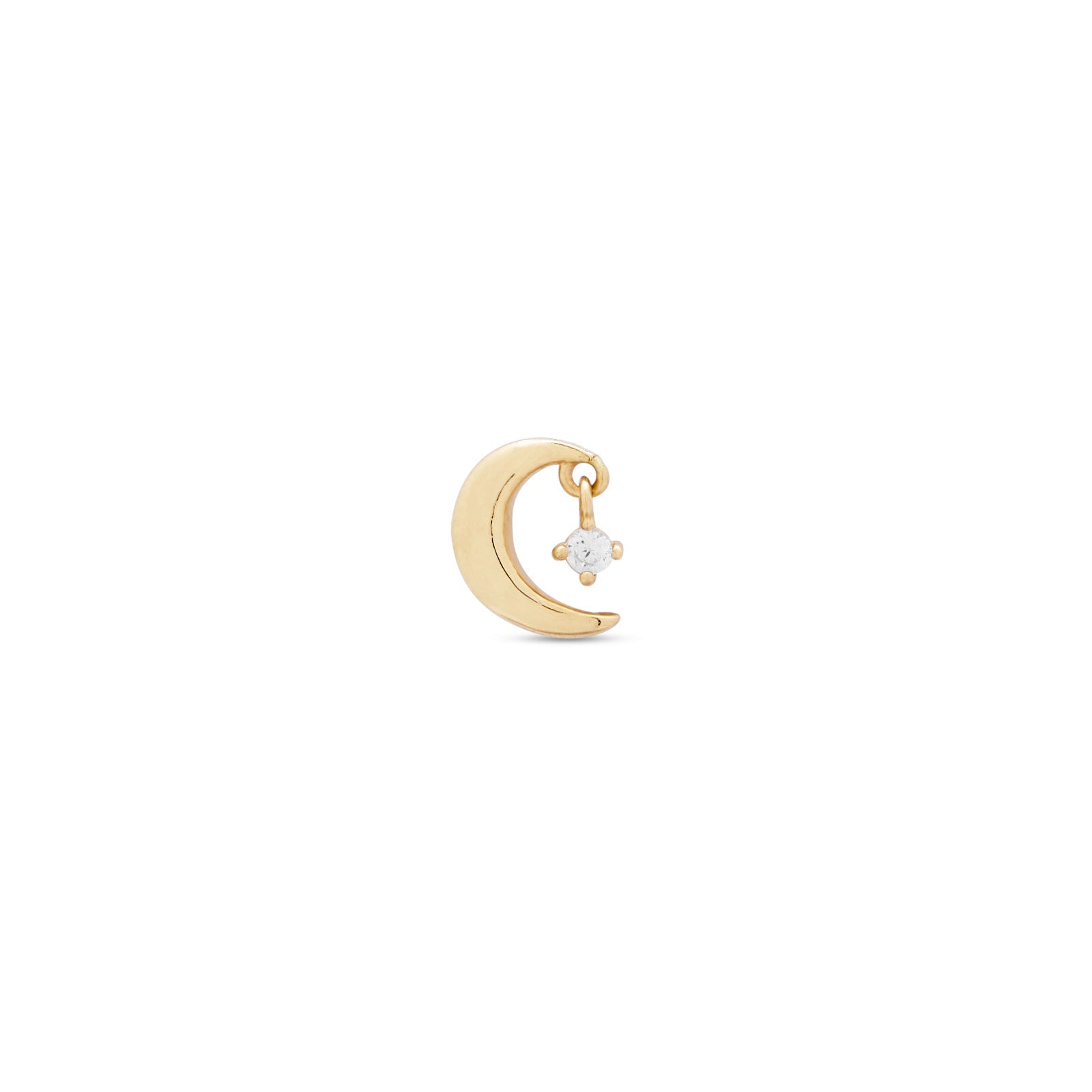 14kt Gold Flatback - Dangle Moon