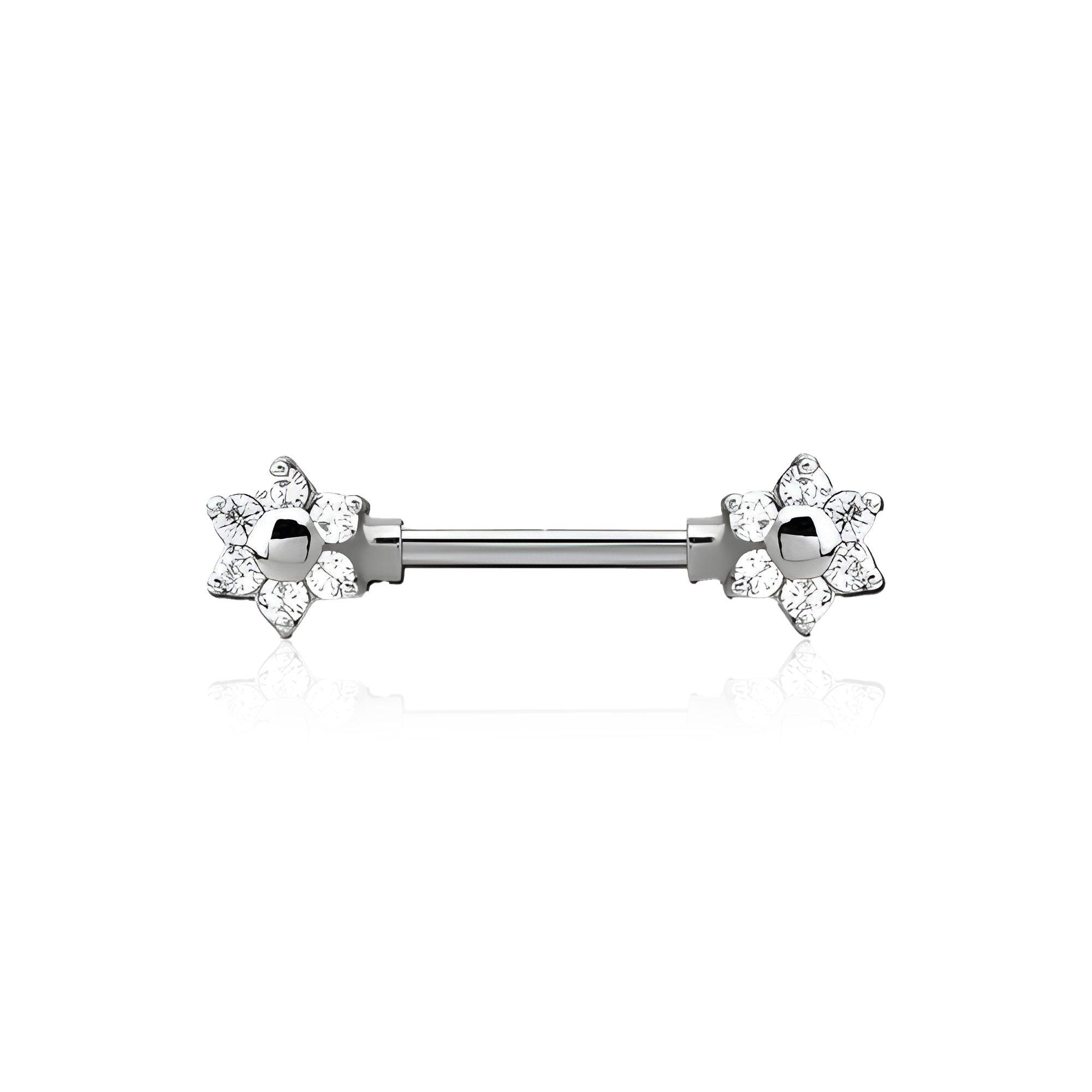 Jewelled Flower Nipple Bar