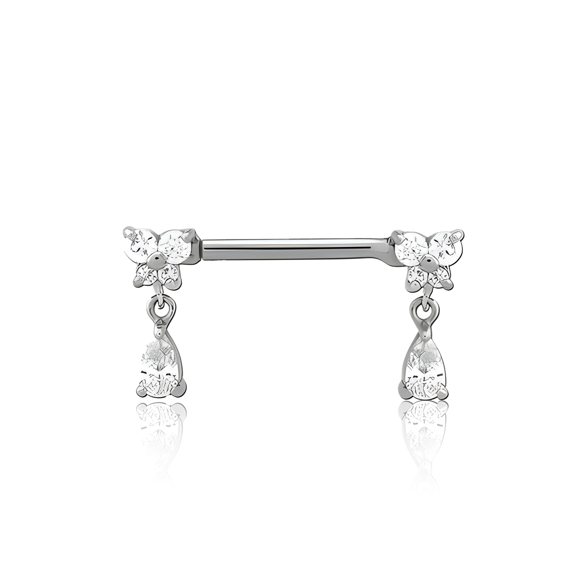 Jewelled Butterfly Dangle Nipple Bar