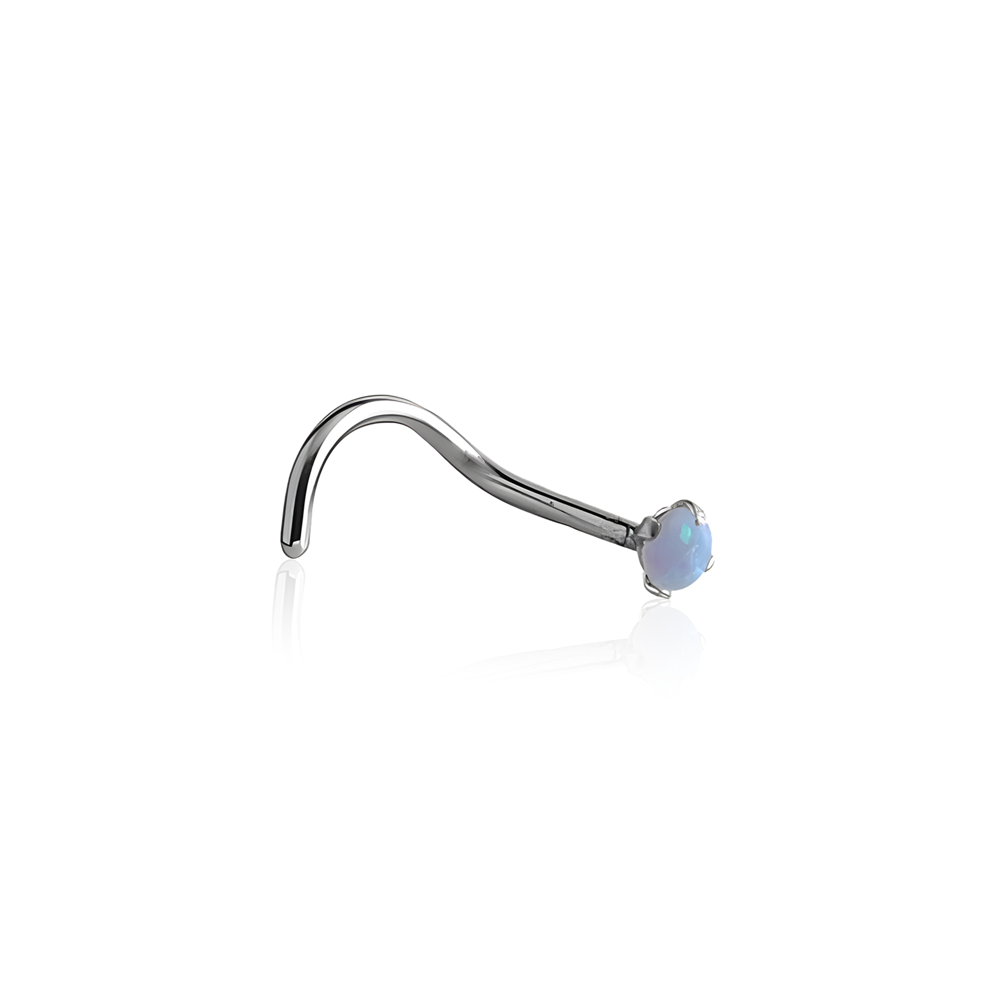 Surgical Steel Claw Set Opal Nose Stud