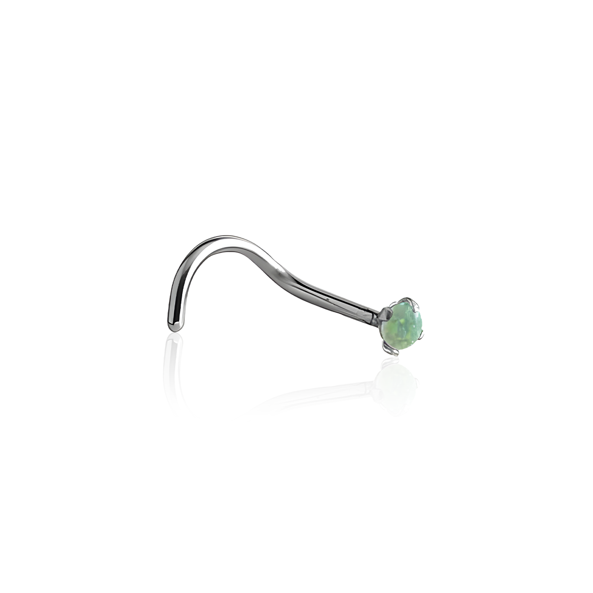 Surgical Steel Claw Set Opal Nose Stud