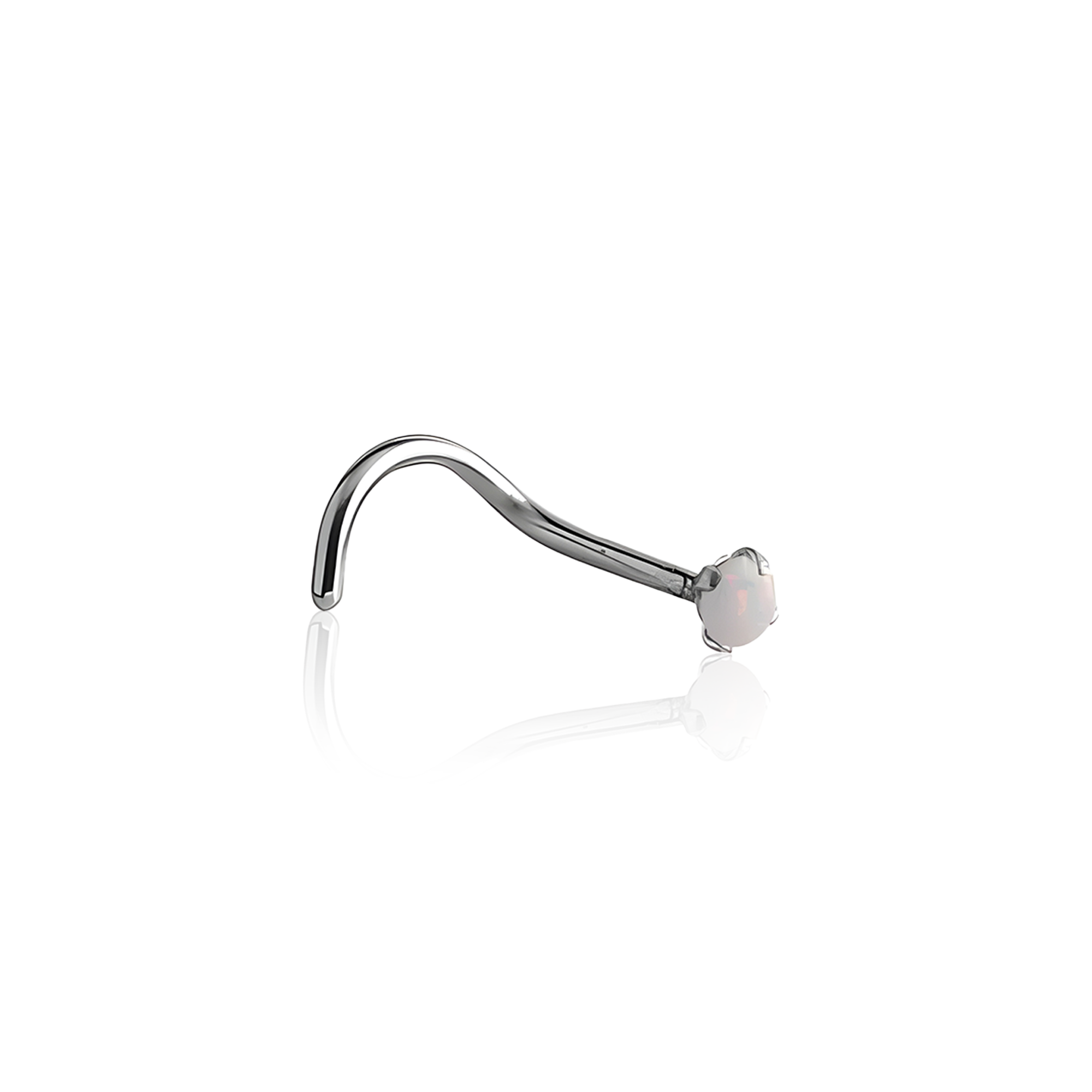 Surgical Steel Claw Set Opal Nose Stud