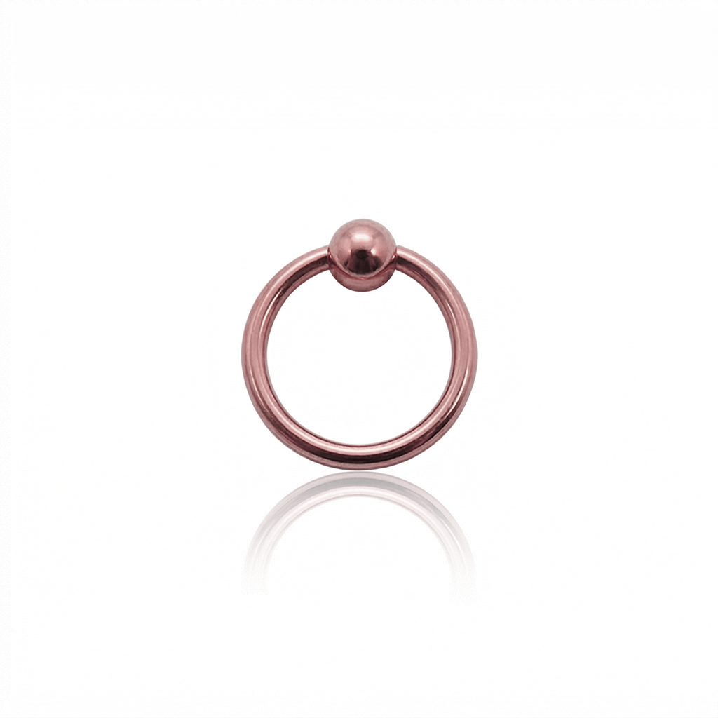 Rose Gold Hinged Captive Bead Ring