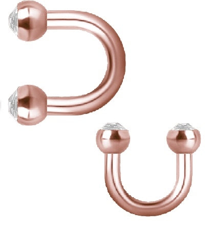 Rose Gold U Shape Barbell
