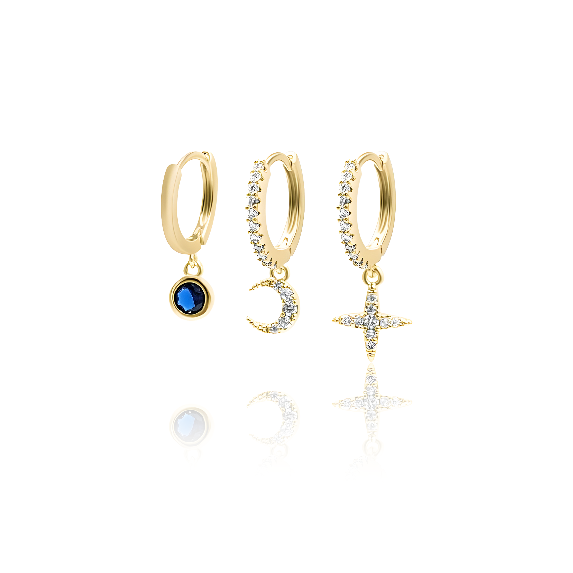 Curated Ear Stack  - Moon | Star | Sapphire