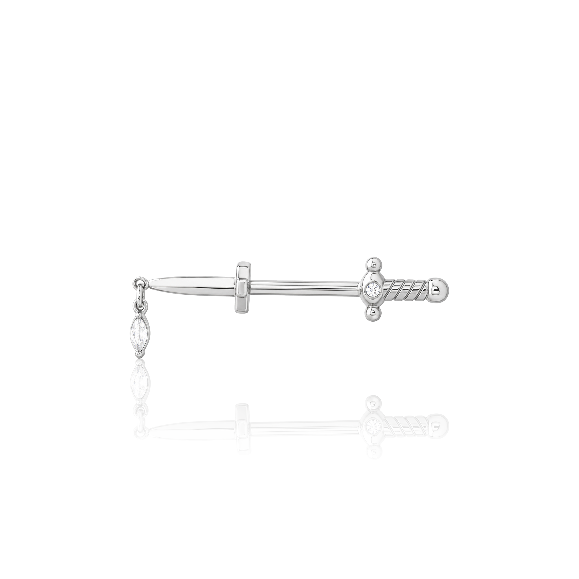 Jewelled Sword Dangle Nipple Bar