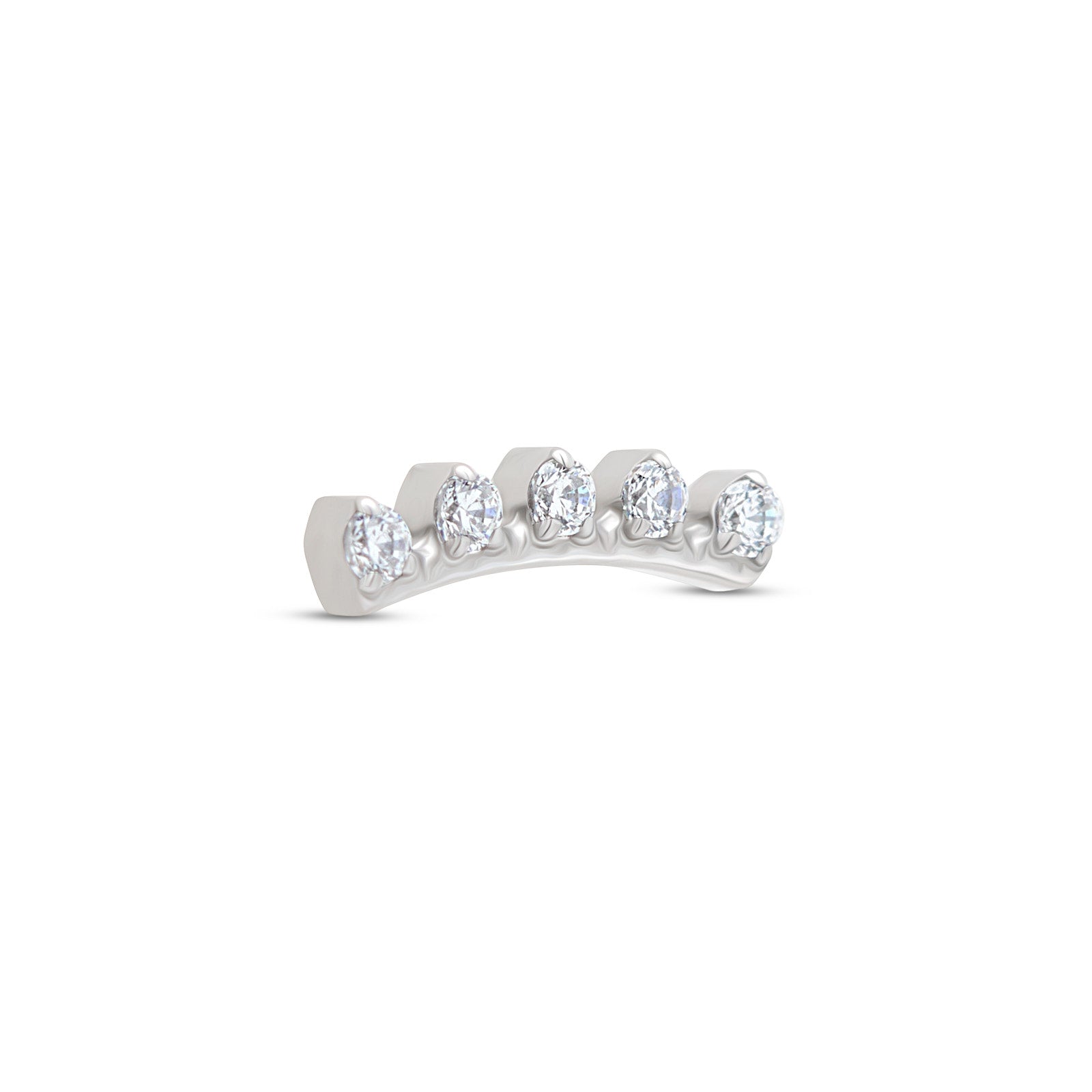 5 Stone Curved Crown Flatback