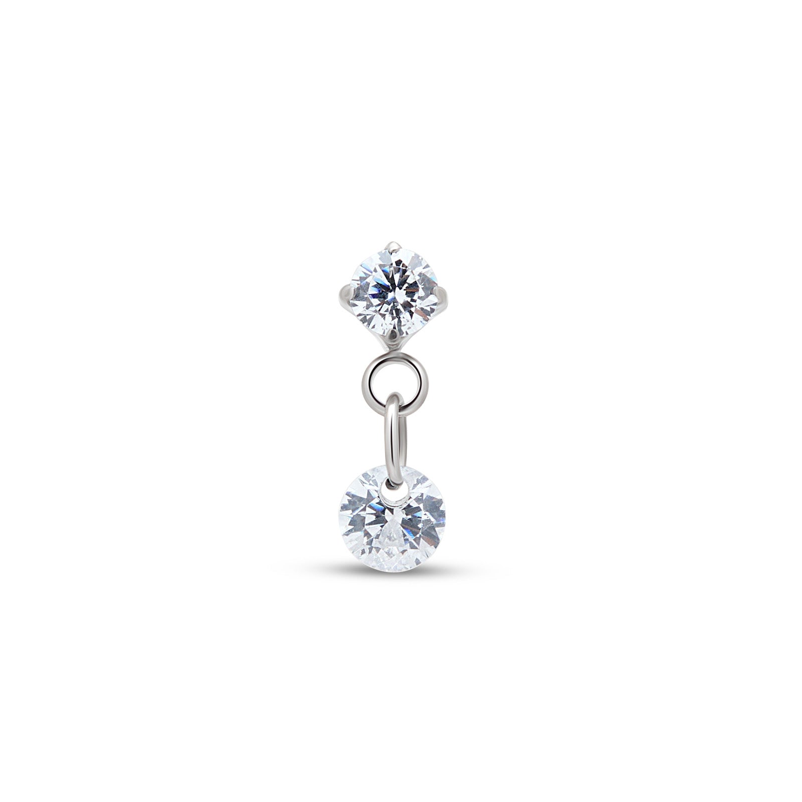 Jewelled Dangle Prong Crystal Flatback