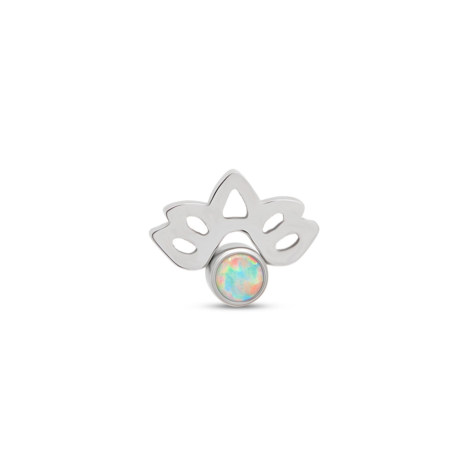 Lotus With Opal Flatback