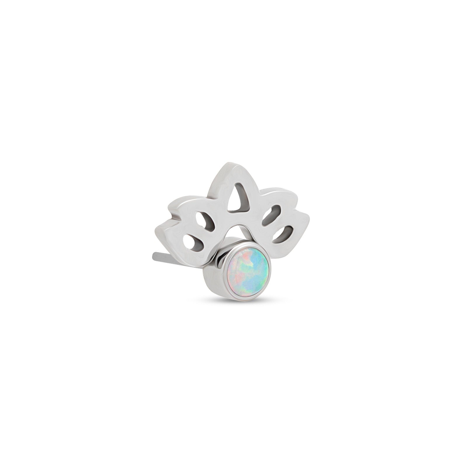 Lotus With Opal Flatback