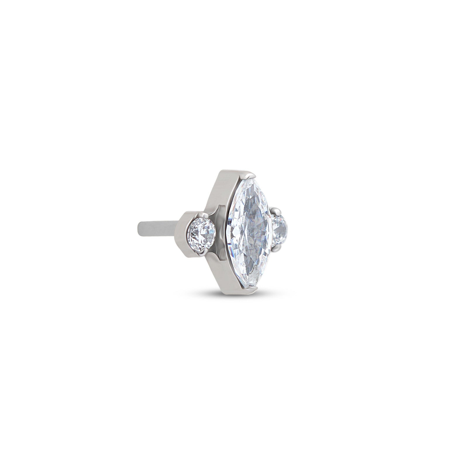 Marquise Stone with Crystals Flatback