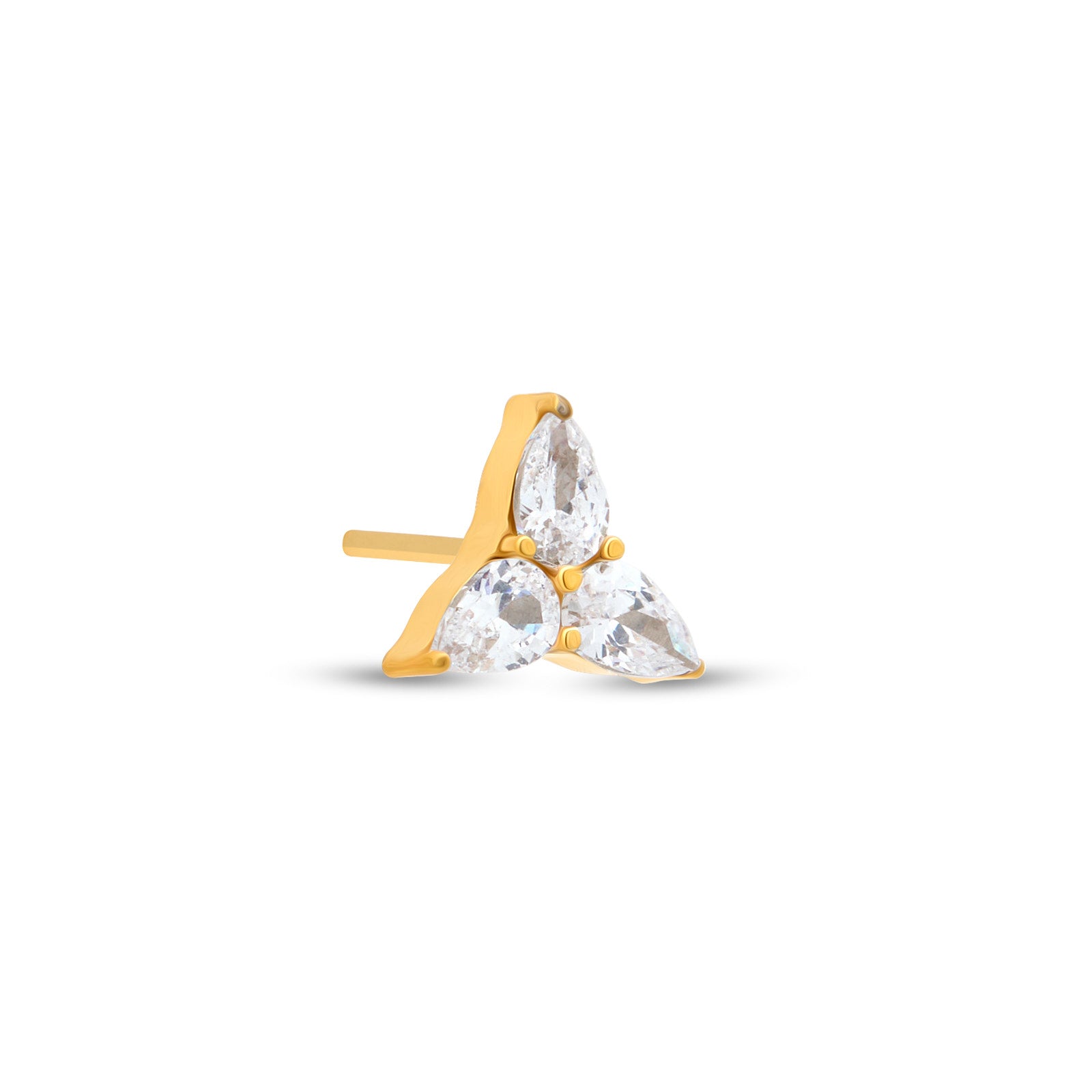 18k V-Gold Triforce Flatback