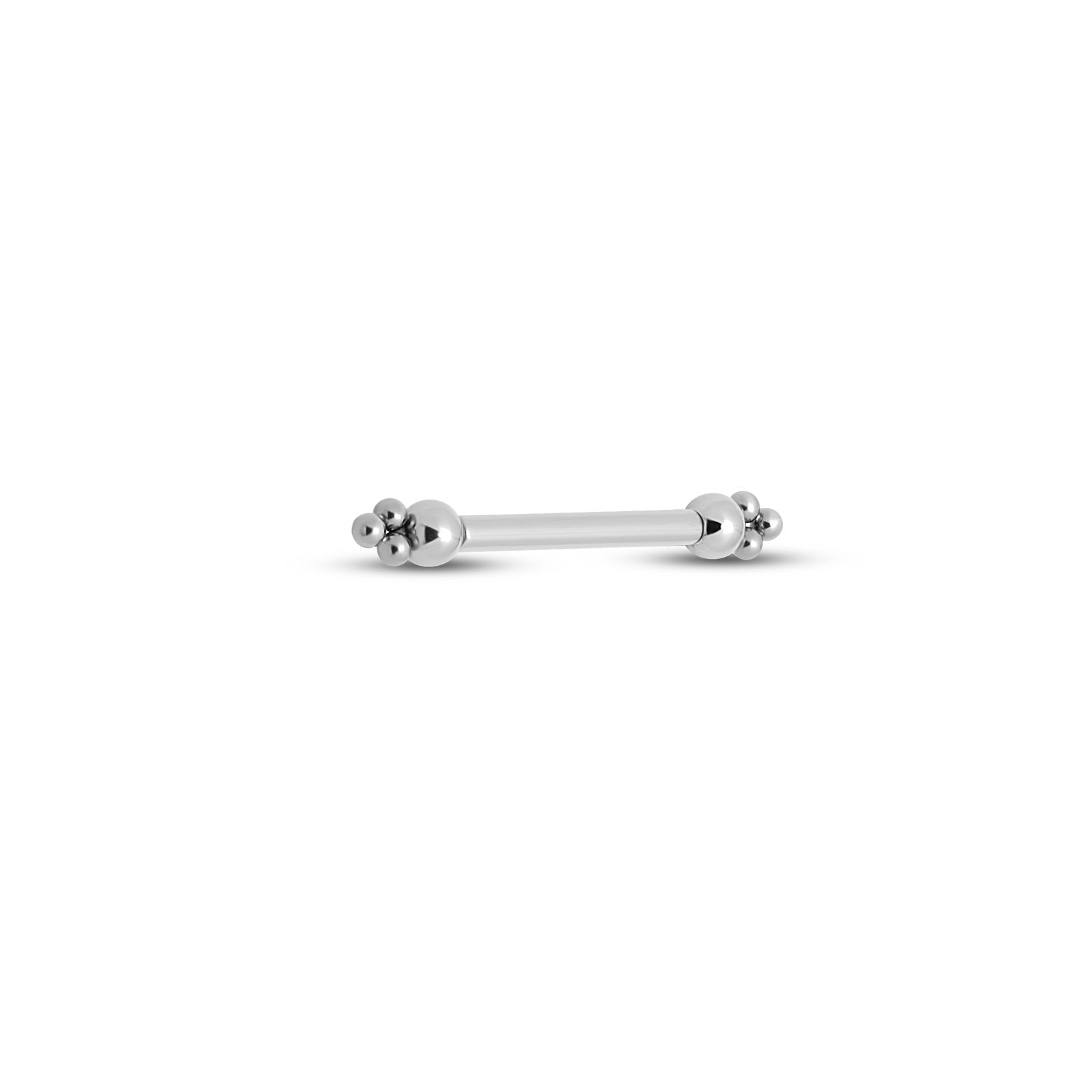 Trio bead cluster nipple bar
