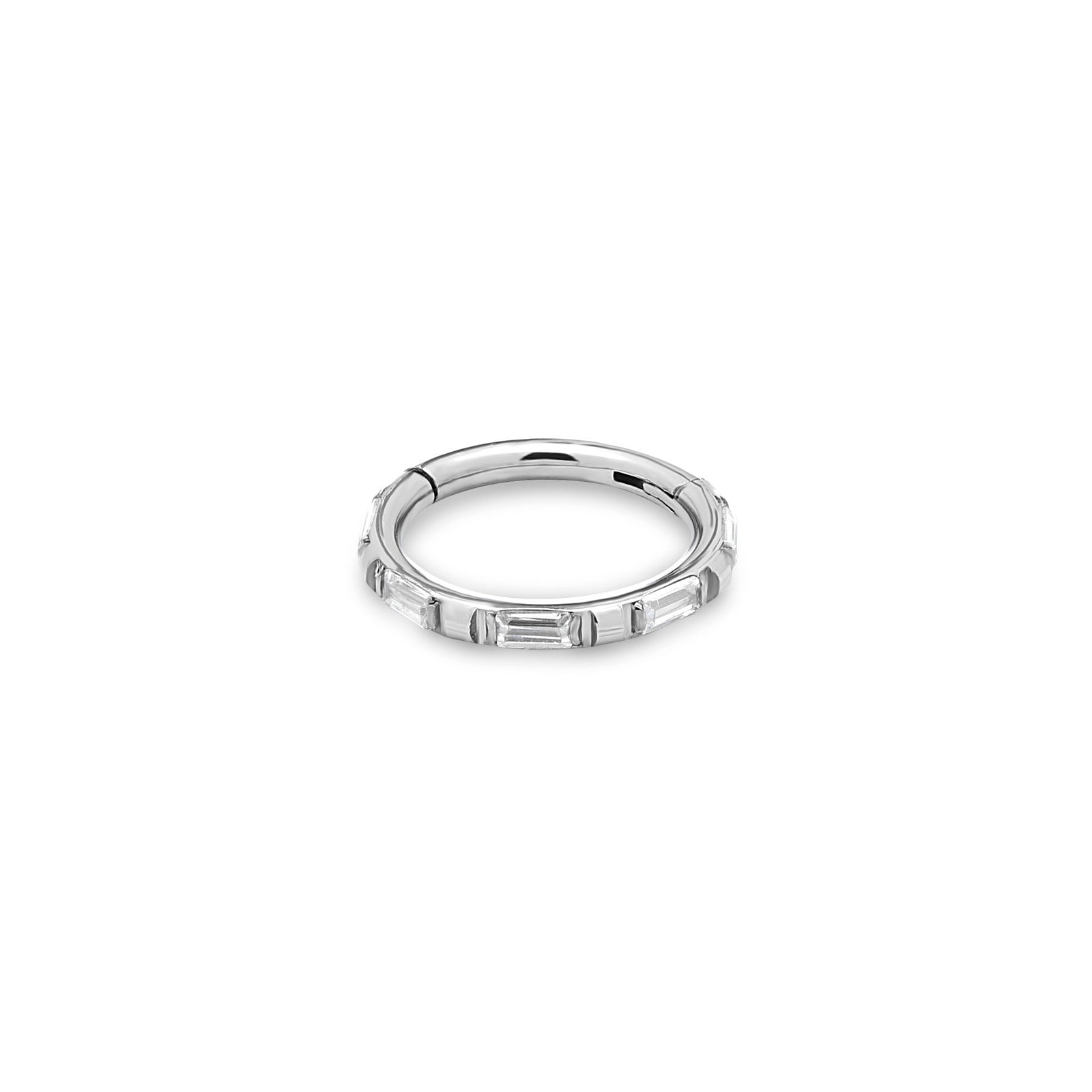 Squared Gem Hinged Ring