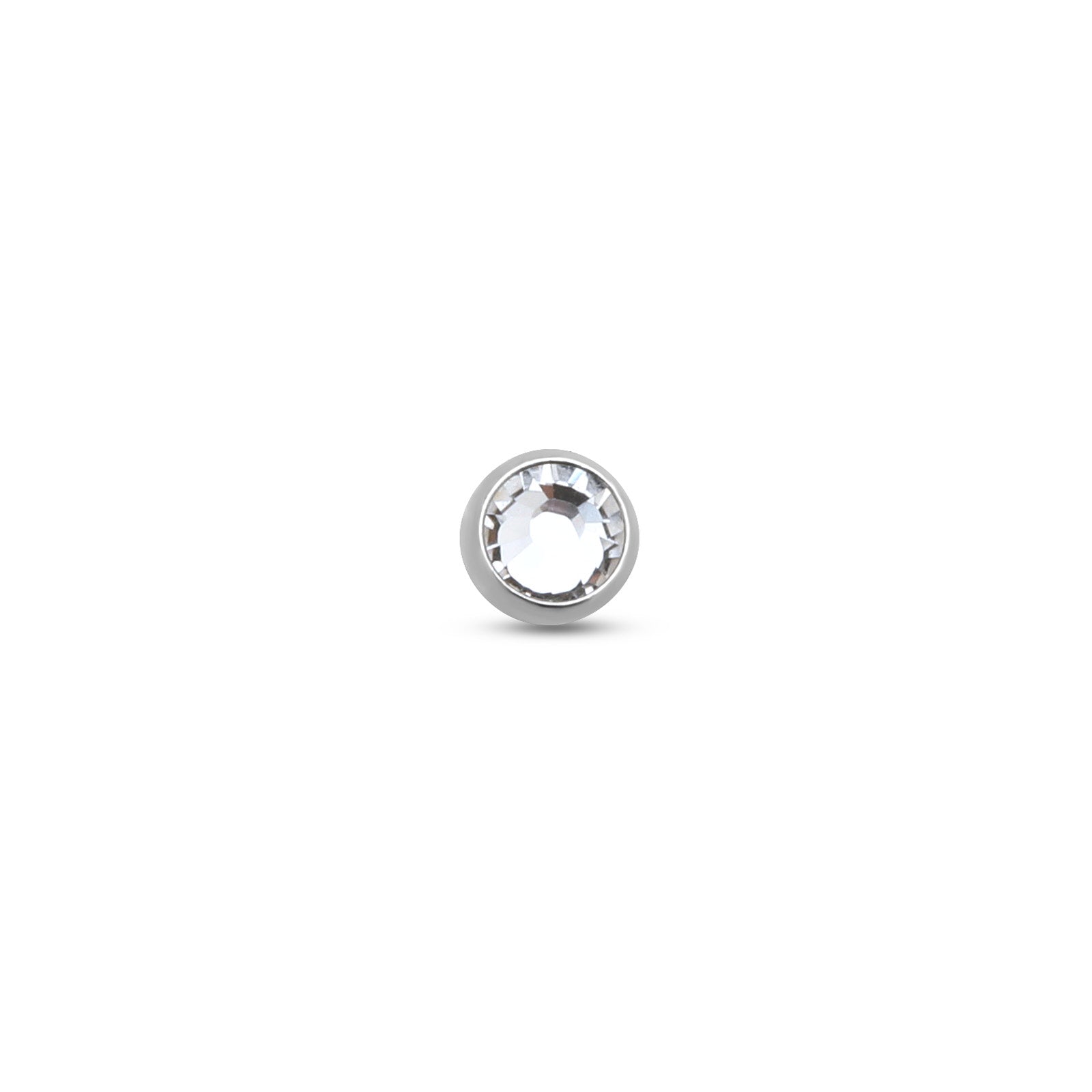 Bezel Crystal Threaded Flatback