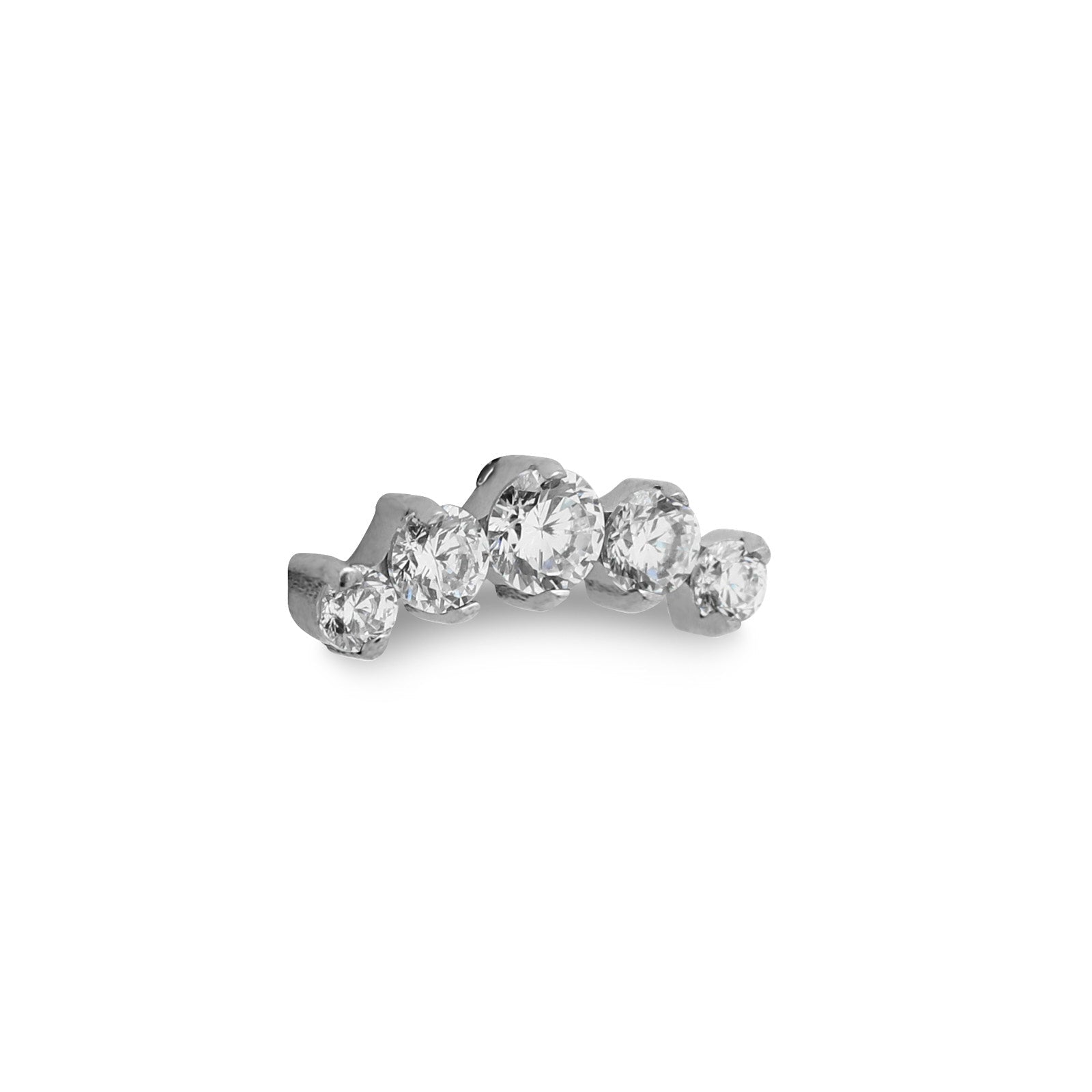 5 Curved Jewelled Prong Set Flatback
